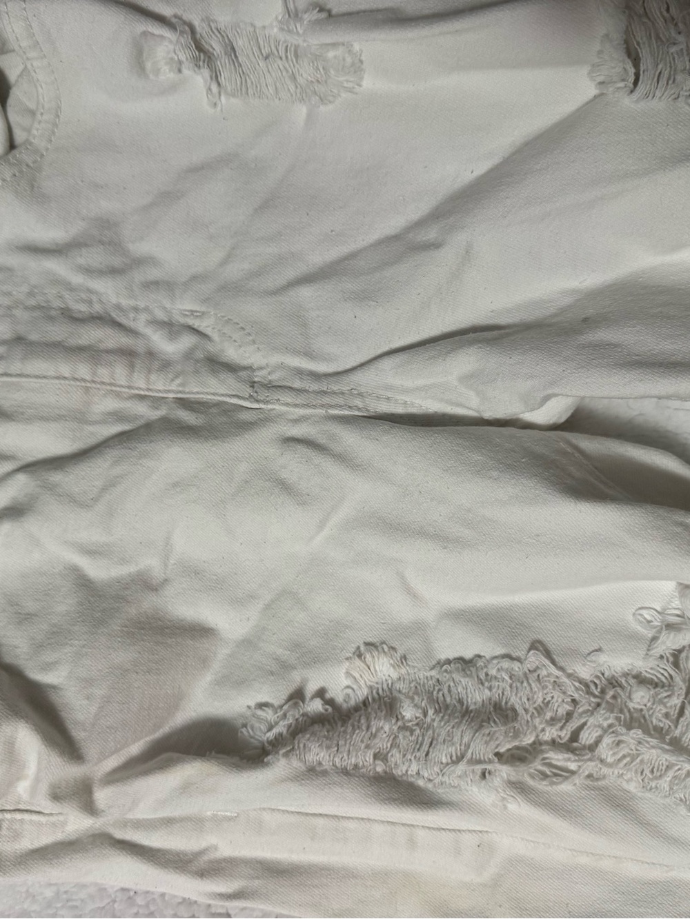 GUESS White Ripped Flare Jeans - Picture 5 of 8